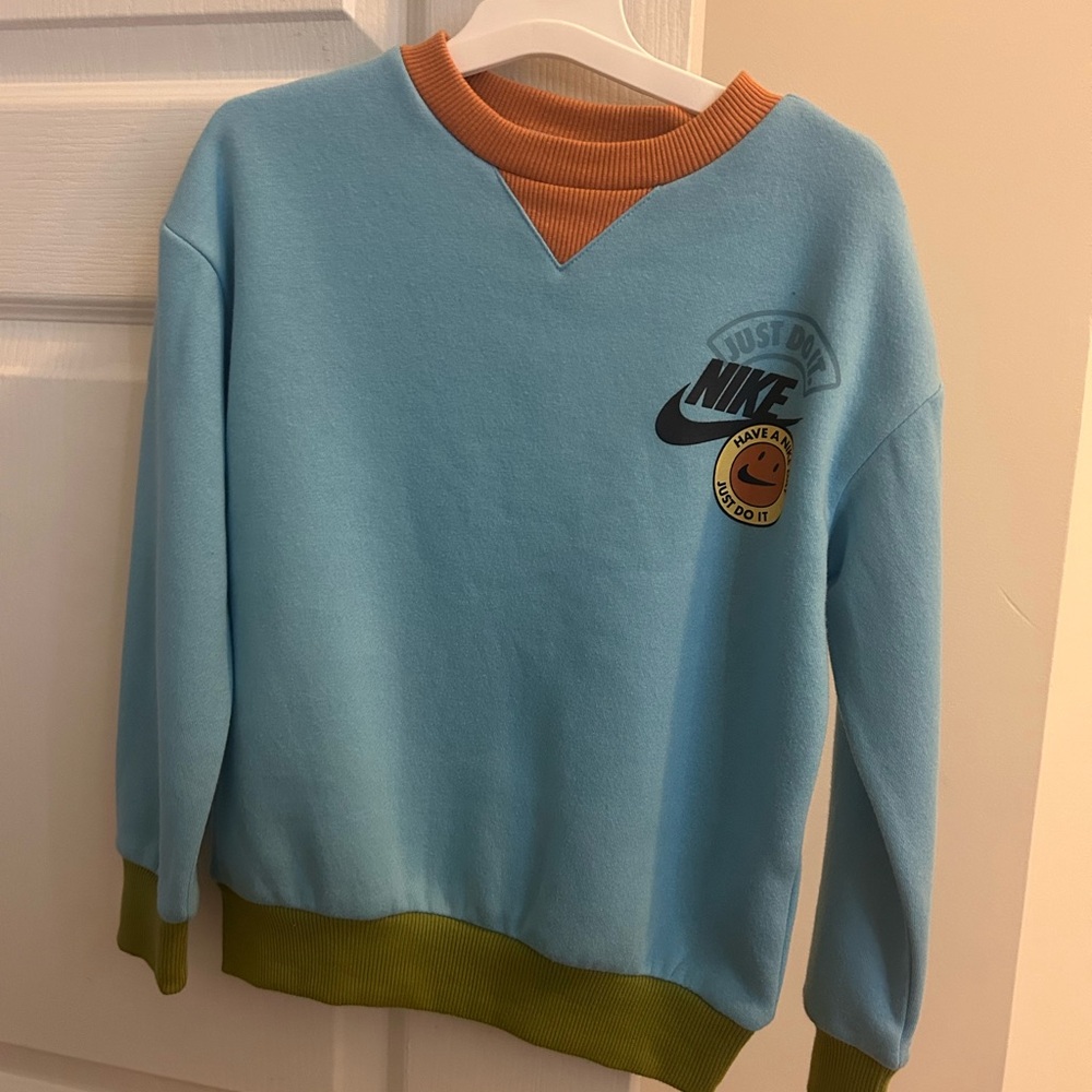 Nike kids Blue Sweater with Orange and Green Accents